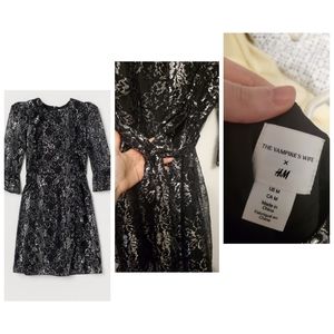 H&M x The Vampire's Wife black and silver dress